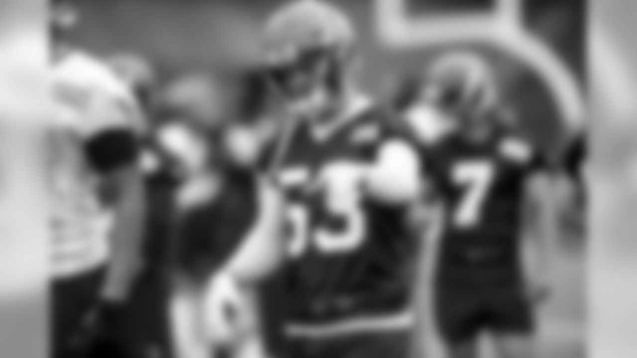 Linebacker Joe Schobert (53) during the first day of minicamp on June 4, 2019.