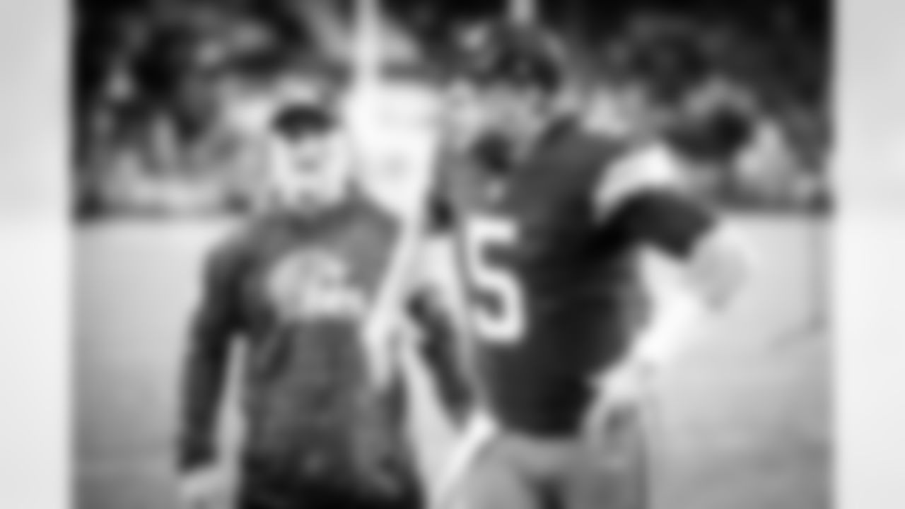 Quarterback Case Keenum (5) after a NFL football game between the Denver Broncos and Cleveland Browns on Thursday Night Football on October 21, 2021 at FirstEnergy Stadium. The Browns won 17-14.