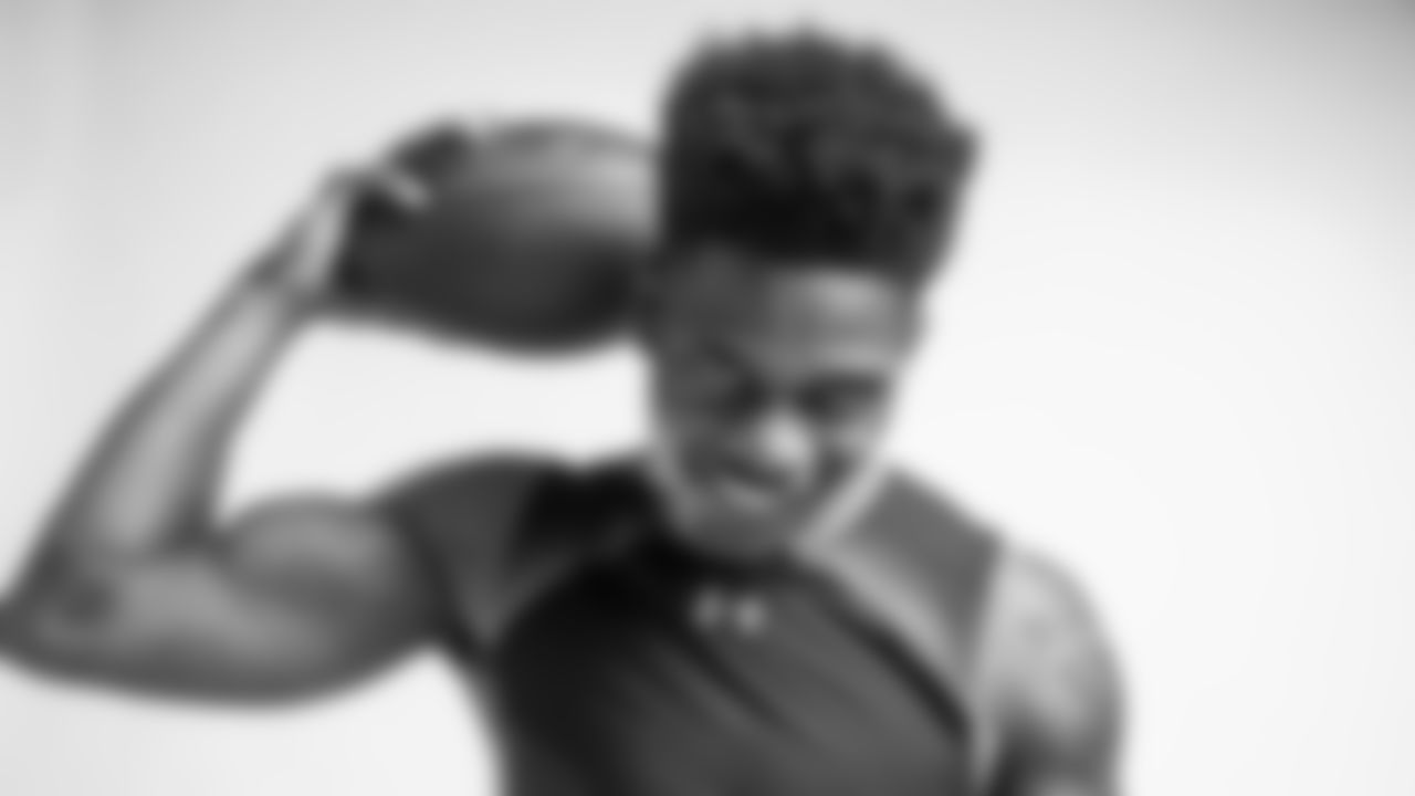 Portrait of LSU defensive back Greedy Williams taken during the NFL Scouting Combine, Sunday, March 3, 2019, in Indianapolis. (Todd Rosenberg via AP)