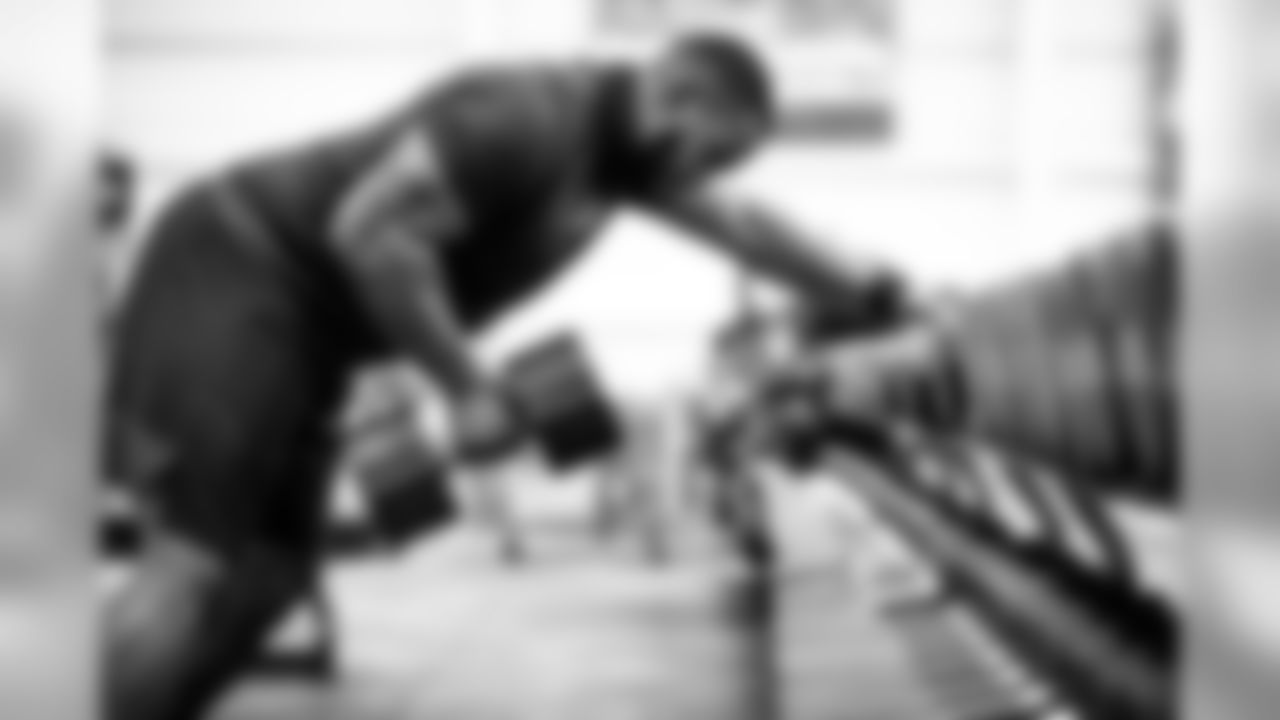 Defensive tackle Jordan Elliott (61) during workouts on July 31, 2020