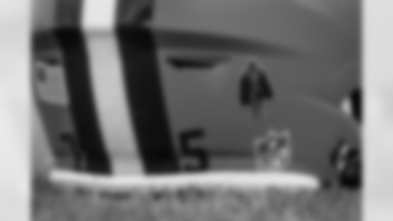 Offensive guard Joel Bitonio's helmet before practice at CrossCountry Mortgage Campus on December 15, 2022.