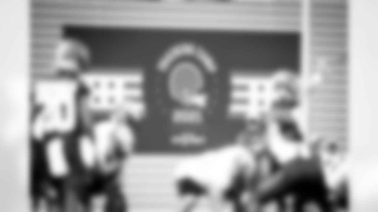 Signage during the fourth day of training camp on July 31, 2021.