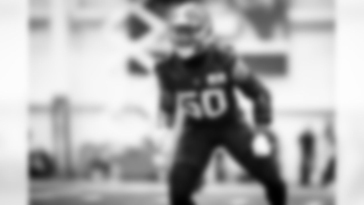 Linebacker Jacob Phillips (50) during practice on December 22, 2021.