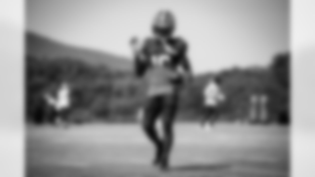 Wide receiver Jaelon Darden (16) during Day 4 of Training Camp at The Greenbrier on July 28, 2023.