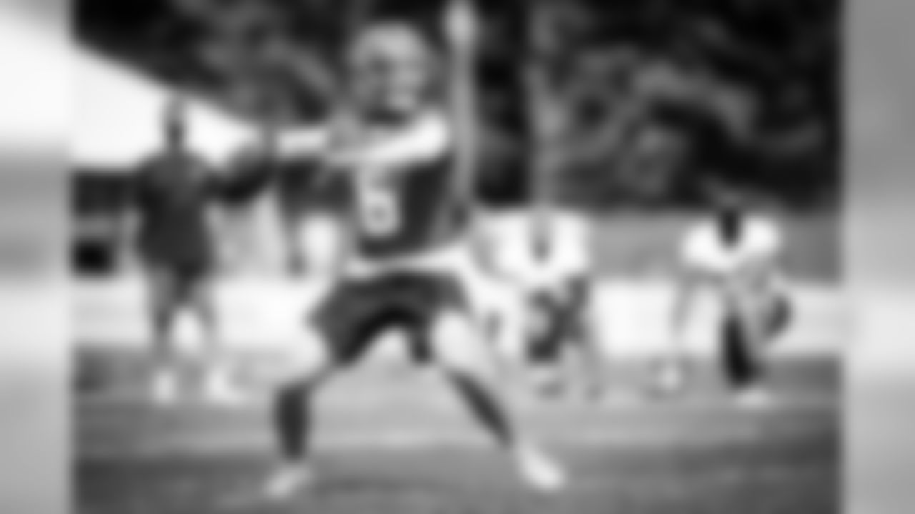 Quarterback Baker Mayfield (6) during practice on August 14, 2020