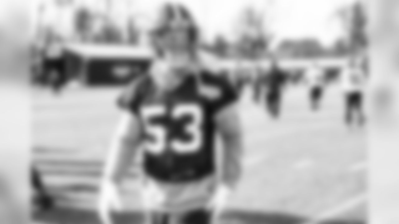 Linebacker Joe Schobert (53) during practice on December 26, 2019.