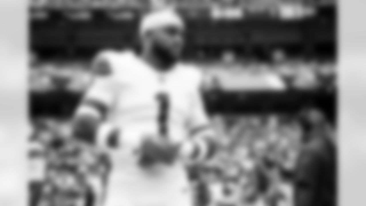 Safety Juan Thornhill (1) before a preseason NFL football game between the Cleveland Browns and Kansas City Chiefs on August 26, 2023 at GEHA Field at Arrowhead Stadium. The Browns lost 32-33.