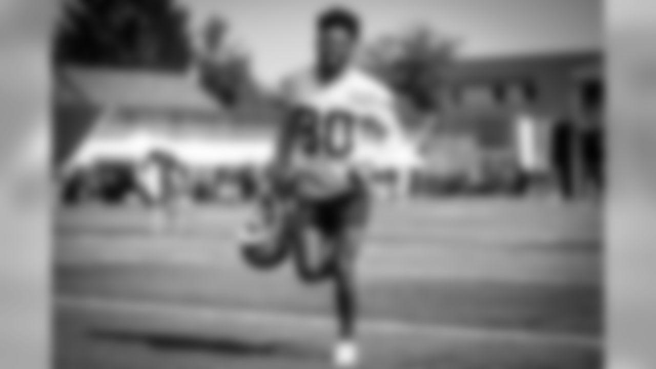 Wide receiver Jarvis Landry (80) during the first day of training camp on July 25, 2019.