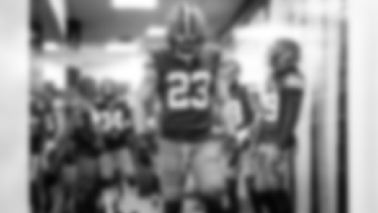 Safety Andrew Sendejo (23) before a NFL football game between the Las Vegas Raiders and Cleveland Browns on November 1, 2020 at FirstEnergy Stadium. The Browns lost 16-6.