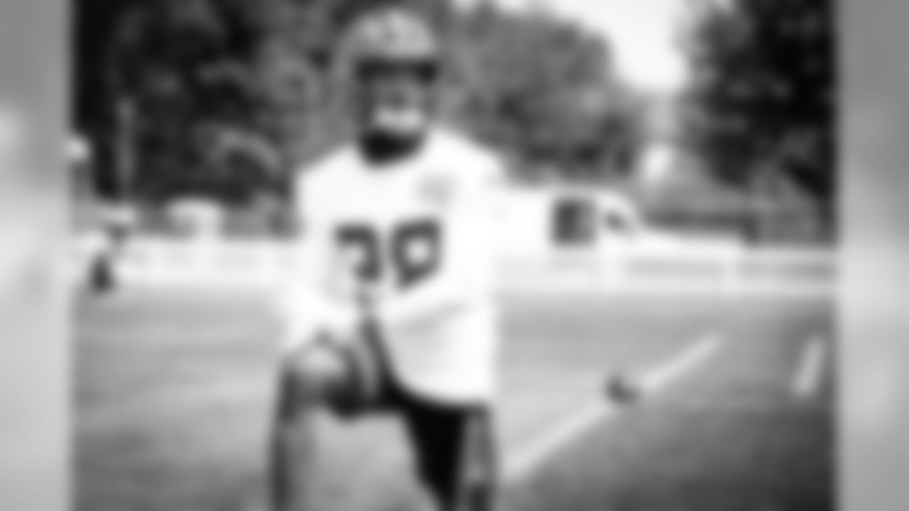 Cornerback Kevin Johnson (28) during practice on August 13, 2020