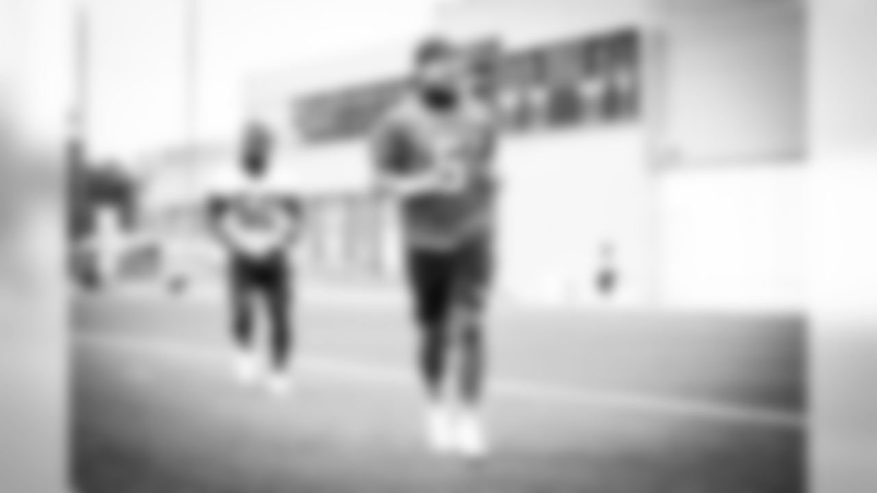 Quarterback Case Keenum (5) during workouts on July 30, 2020