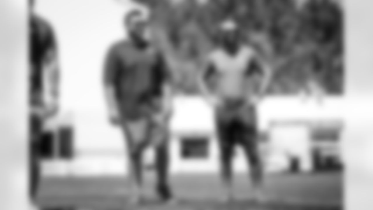 Zach Ayers and Sam Deluca during the third day of training camp at CrossCountry Mortgage Campus on July 29, 2022.