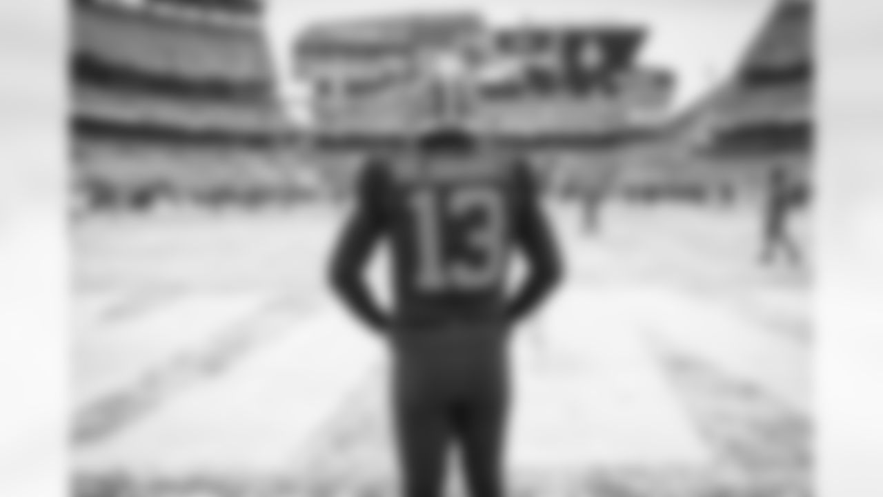 Punter Corey Bojorquez (13) before a NFL football game between the New Orleans Saints and Cleveland Browns on December 24, 2022 at FirstEnergy Stadium.