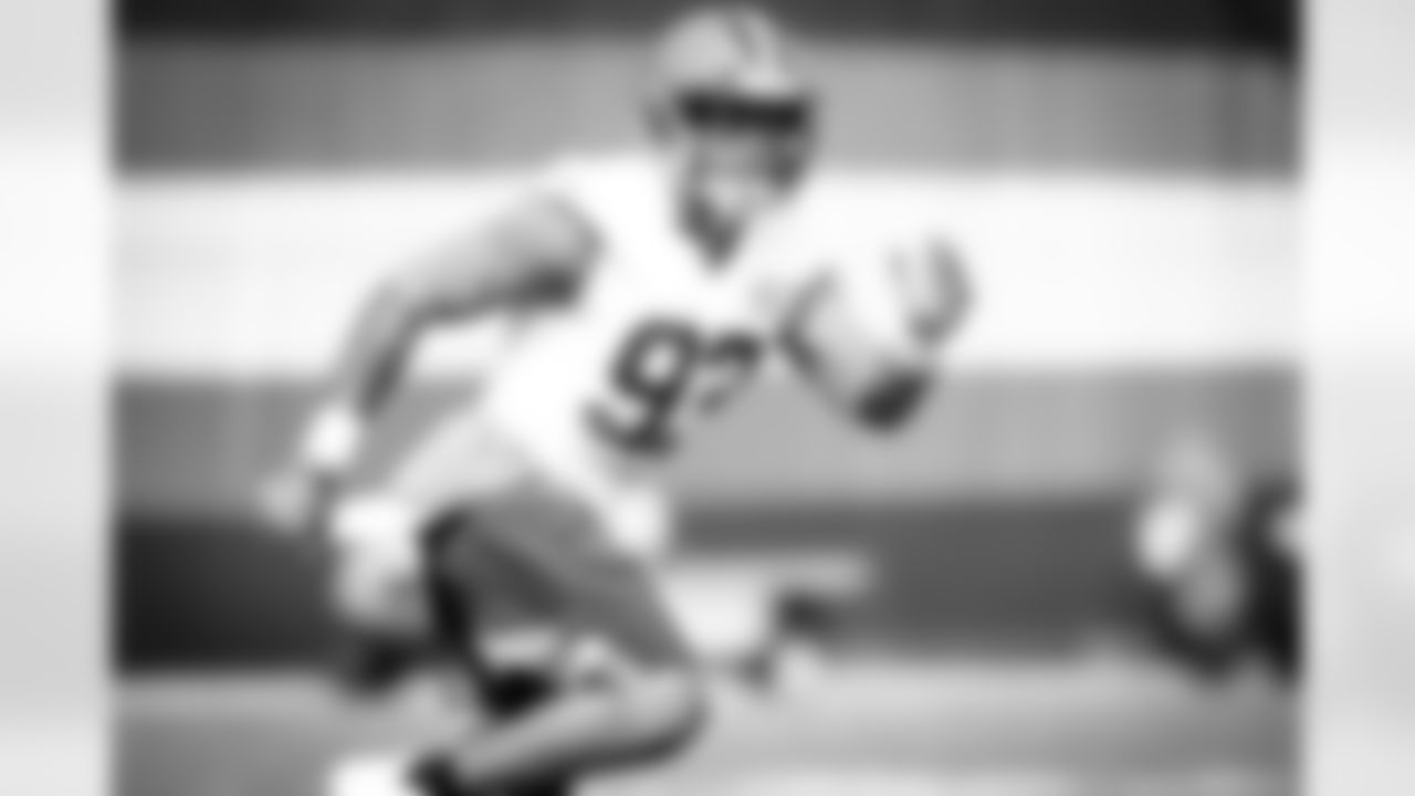 Linebacker B.J. Goodson (93) during practice on September 21, 2020