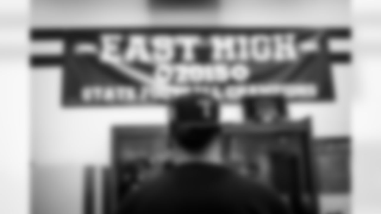 Defensive tackle Siaki Ika during a visit to East High School in Salt Lake City, Utah on May 9, 2023.