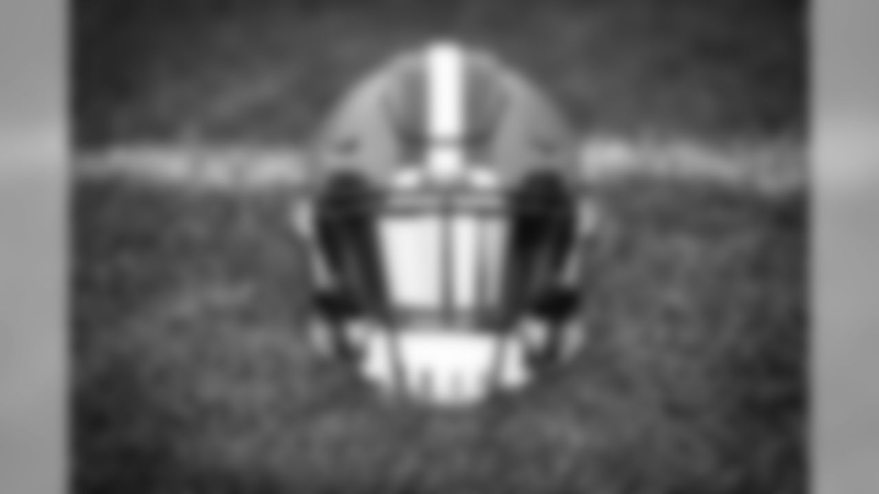 A helmet during practice on September 2, 2019