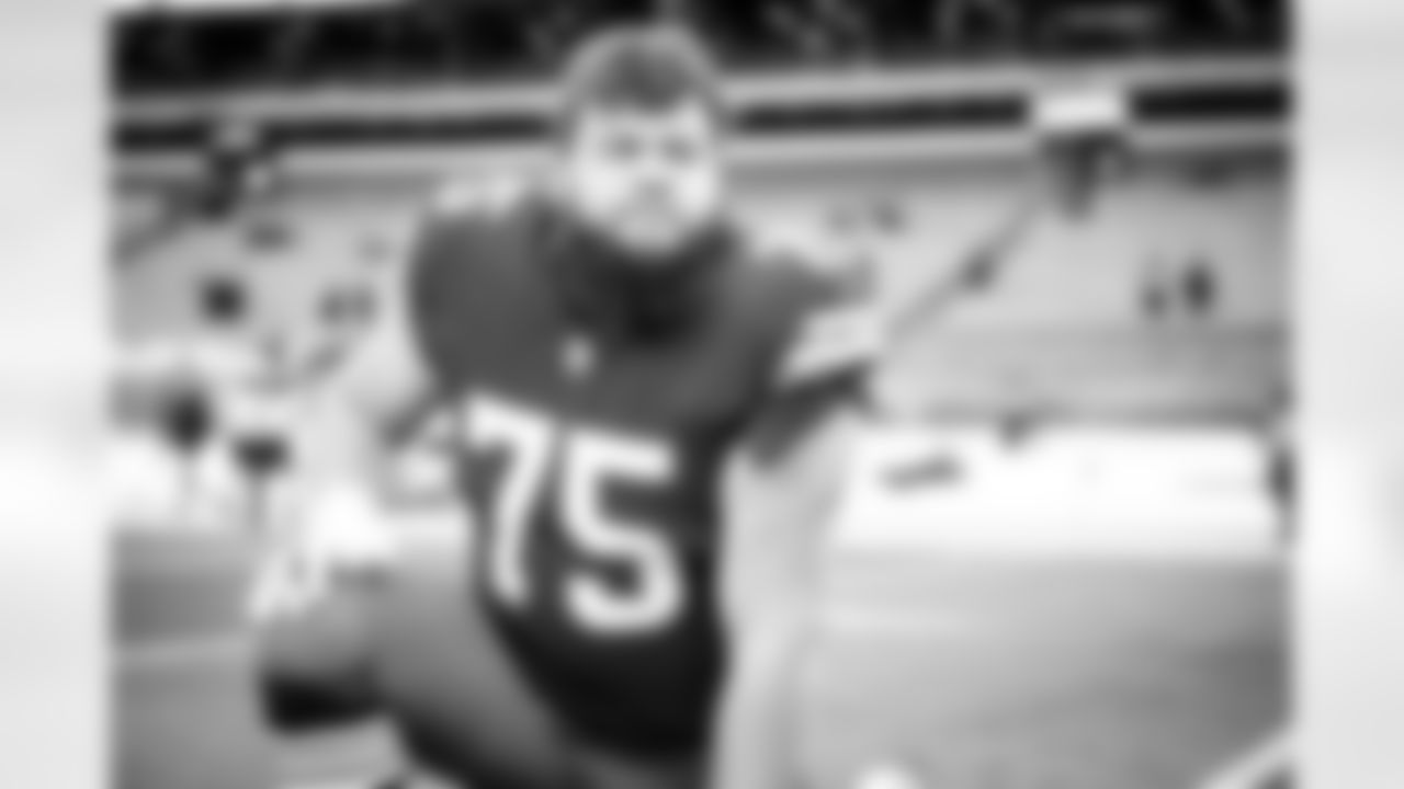Offensive guard Joel Bitonio (75) before a NFL football game between the Las Vegas Raiders and Cleveland Browns on November 1, 2020 at FirstEnergy Stadium. The Browns lost 16-6.
