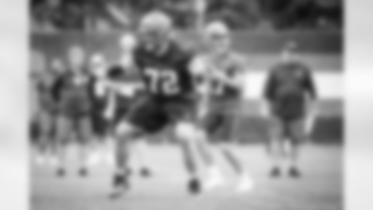 Offensive tackle Colby Gossett (72) during the sixth day of phase three on June 3, 2021.
