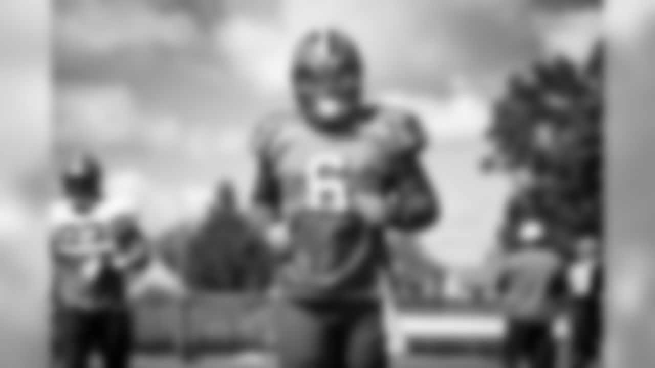 Quarterback Baker Mayfield (6) during practice on September 4, 2019