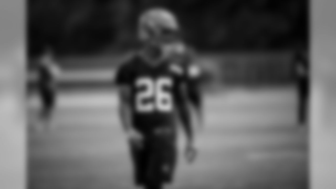 Cornerback Greedy Williams (26) during the seventh practice of OTAs on May 28, 2019.