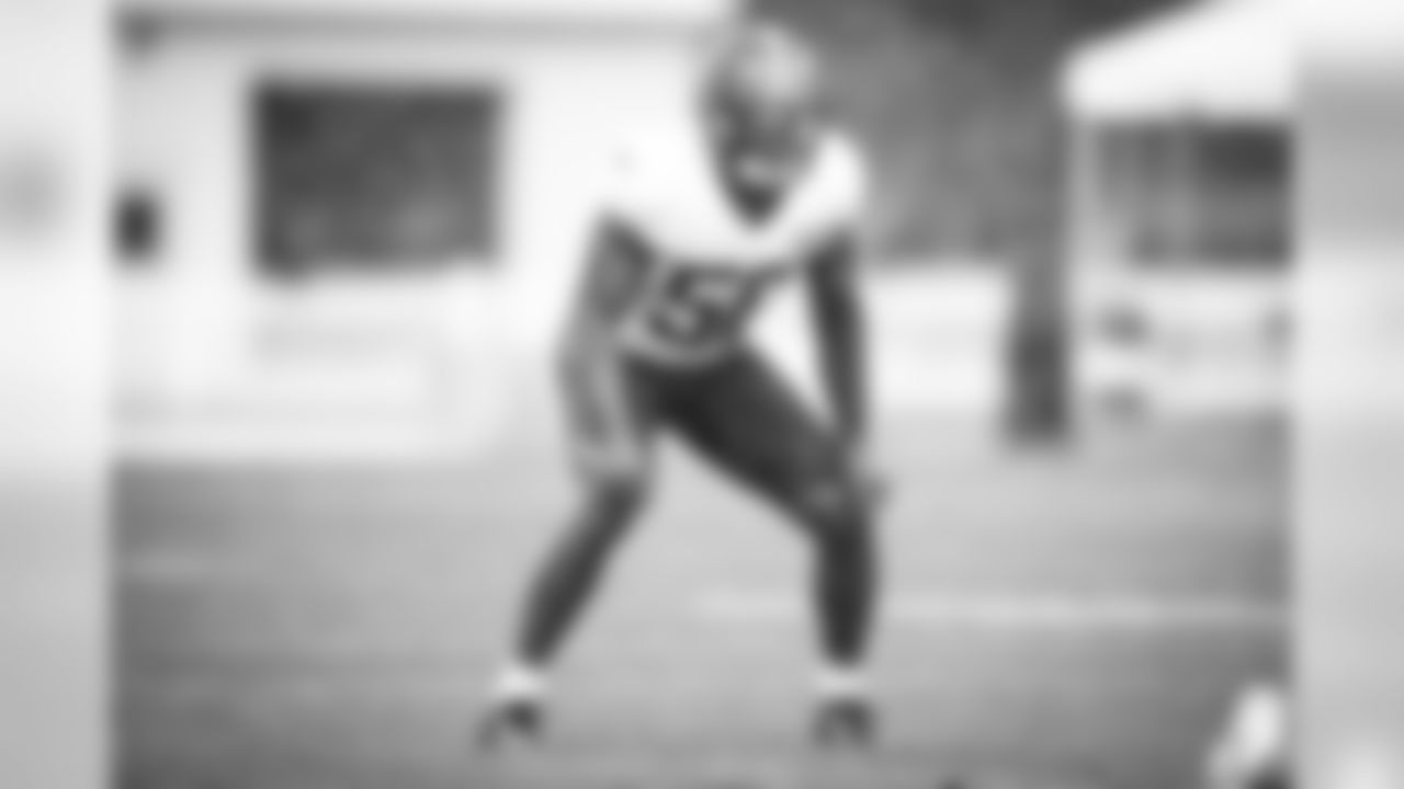 Linebacker Jacob Phillips (50) during practice on August 17, 2020