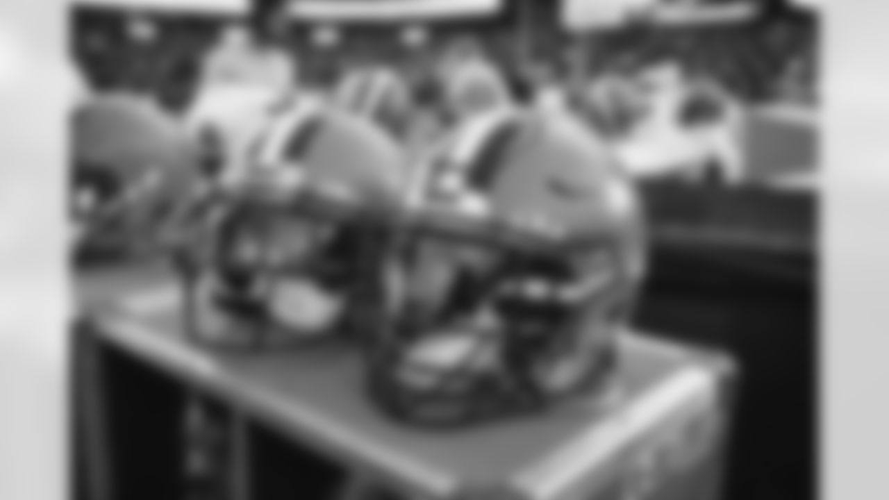 A helmet during a NFL football game between the Cleveland Browns and Washington Commanders on January 1, 2023 at FedEx Field.