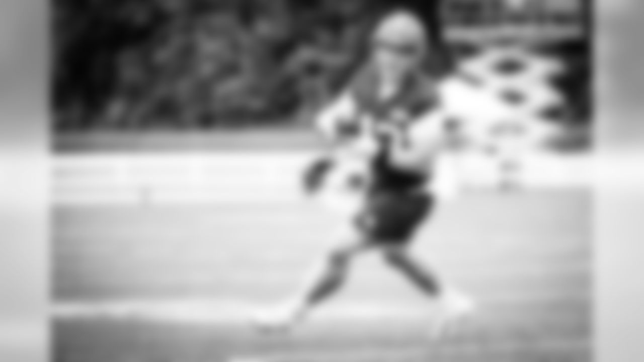 Fullback Johnny Stanton (43) during practice on August 16, 2020