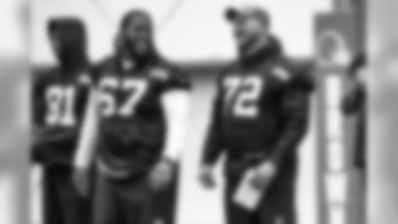 Offensive guard Justin McCray (67) and Guard Eric Kush (72) during practice on November 12, 2019.