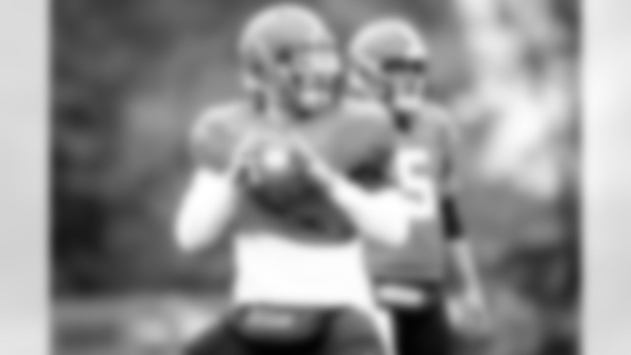 Quarterback Baker Mayfield (6) during practice on October 27, 2021.