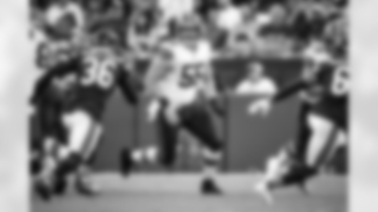 Center Ethan Pocic (55) during a preseason NFL football game between the Chicago Bears and Cleveland Browns on August 27, 2022 at FirstEnergy Stadium. The Browns lost 21-20.