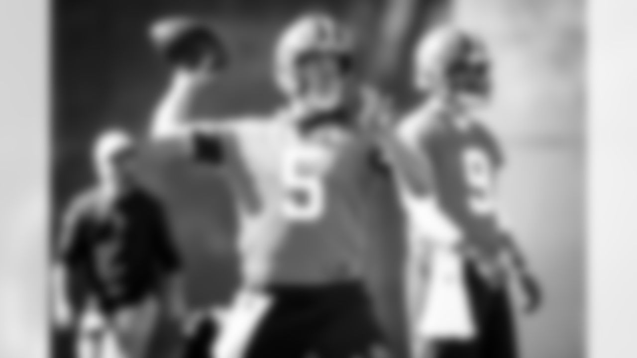 Quarterback Case Keenum (5) during practice on October 19, 2021.
