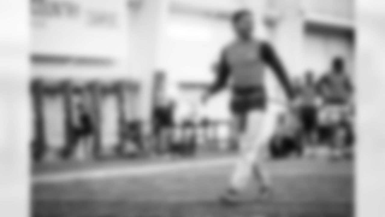 Cornerback Mike Ford Jr. (27) during a workout in Phase I of the offseason at CrossCountry Mortgage Campus on April 20, 2023.