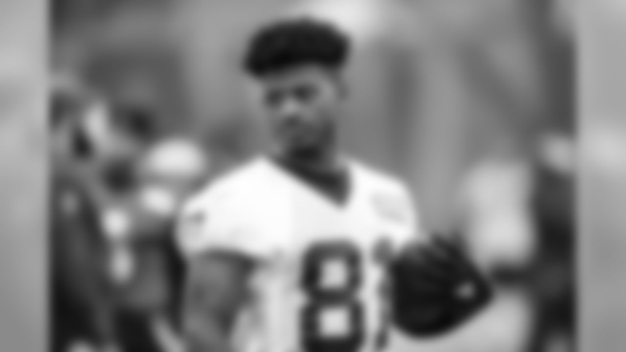 Wide receiver Rashard Higgins (81) during the eighth practice of OTAs on May 29, 2019.