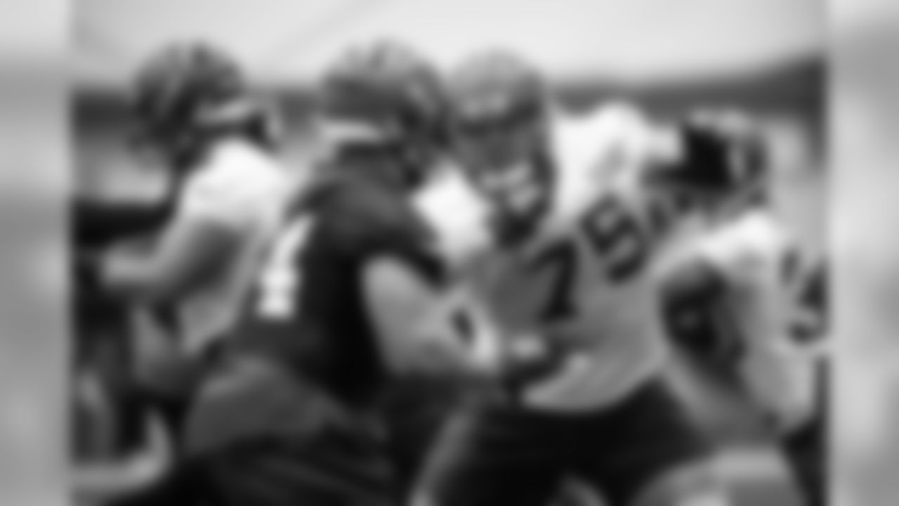 Offensive guard Joel Bitonio (75) during the second day of minicamp on June 5, 2019.