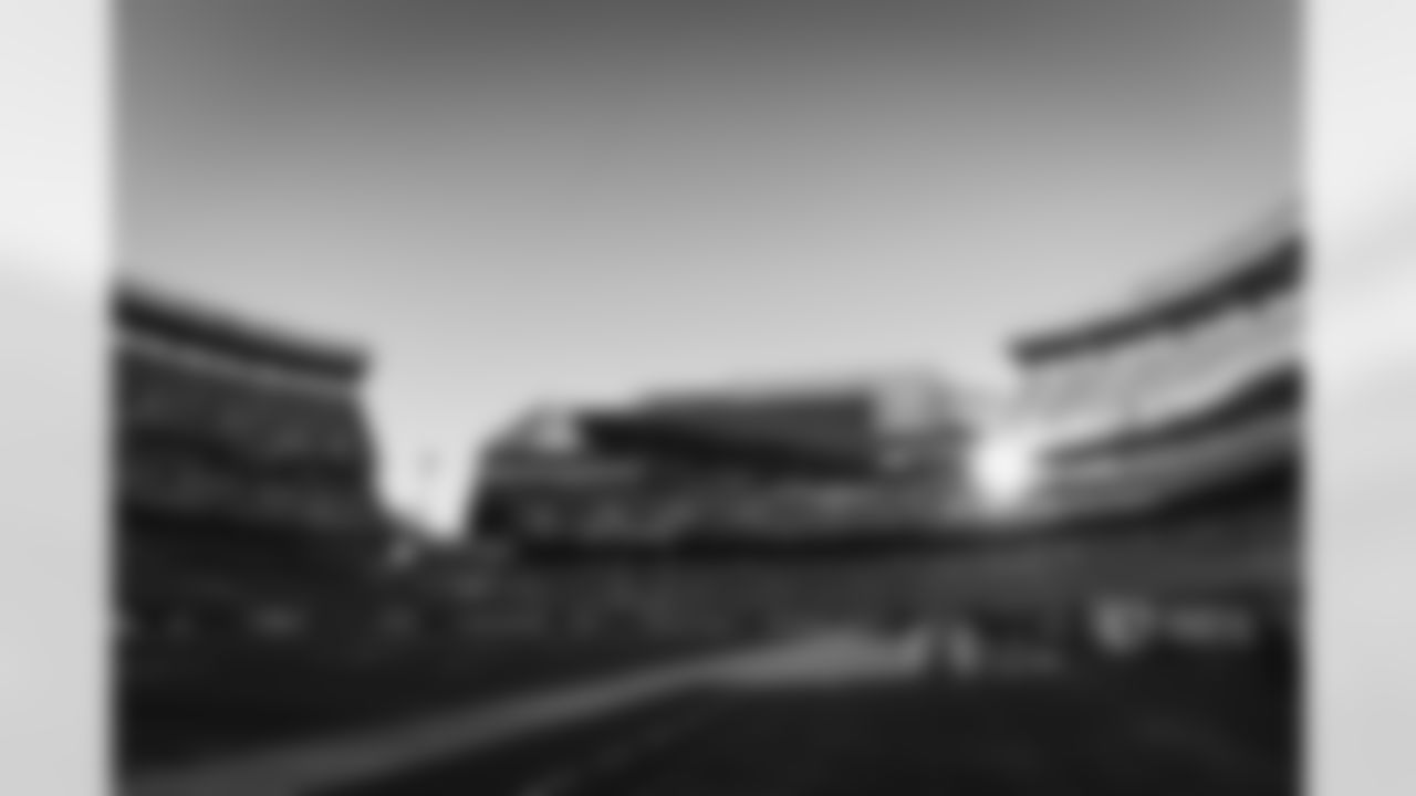 The stadium before a NFL football game between the New England Patriots and Cleveland Browns on October 16, 2022 at FirstEnergy Stadium.