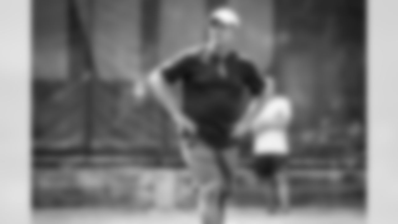 Offensive Line Coach Bill Callahan during the first day of training camp on July 28, 2021.