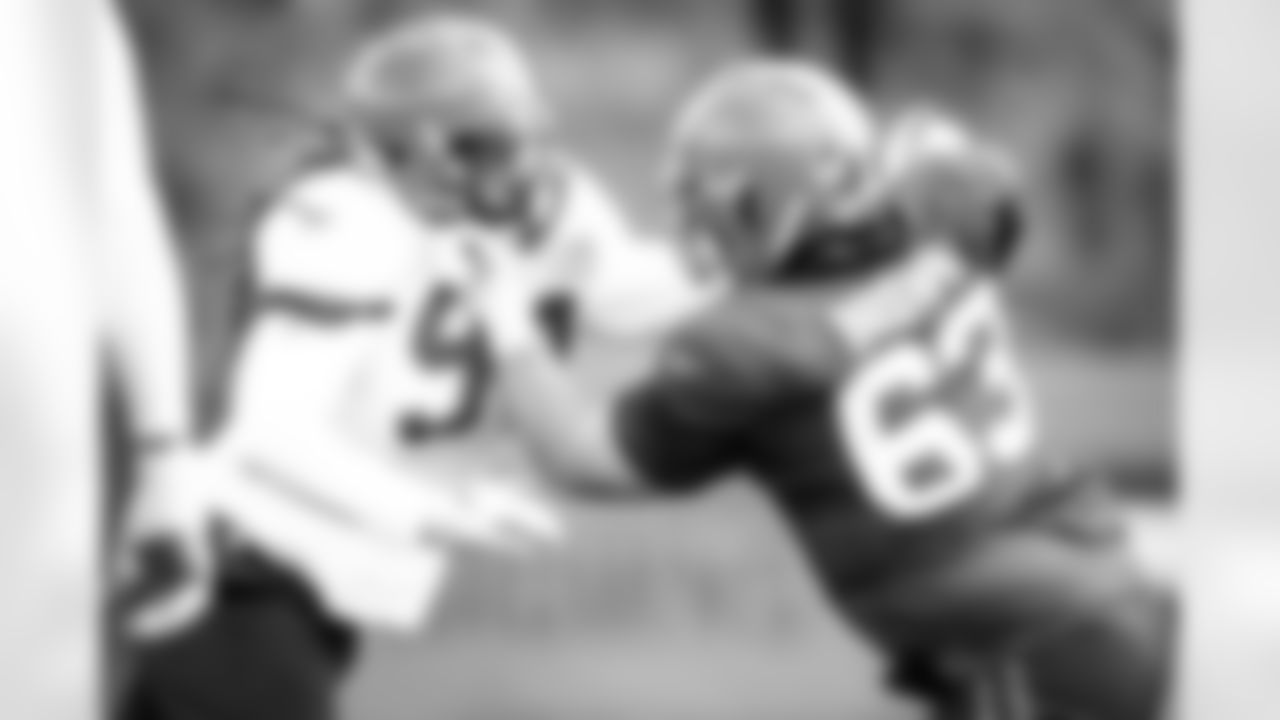 Defensive end Adrian Clayborn (94) during practice on October 28, 2020