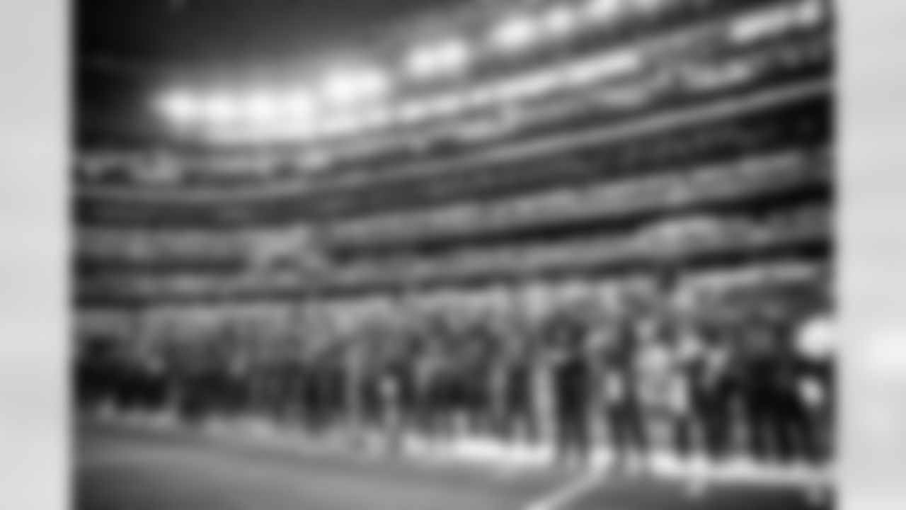 The team before a NFL football game between the Cleveland Browns and Dallas Cowboys on October 4, 2020 at AT&T Stadium. The Browns won 49 - 38.