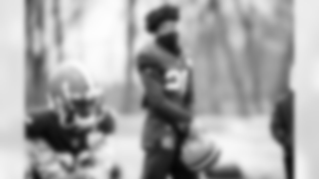 Cornerback Greg Newsome II (20) during practice on December 30, 2021.