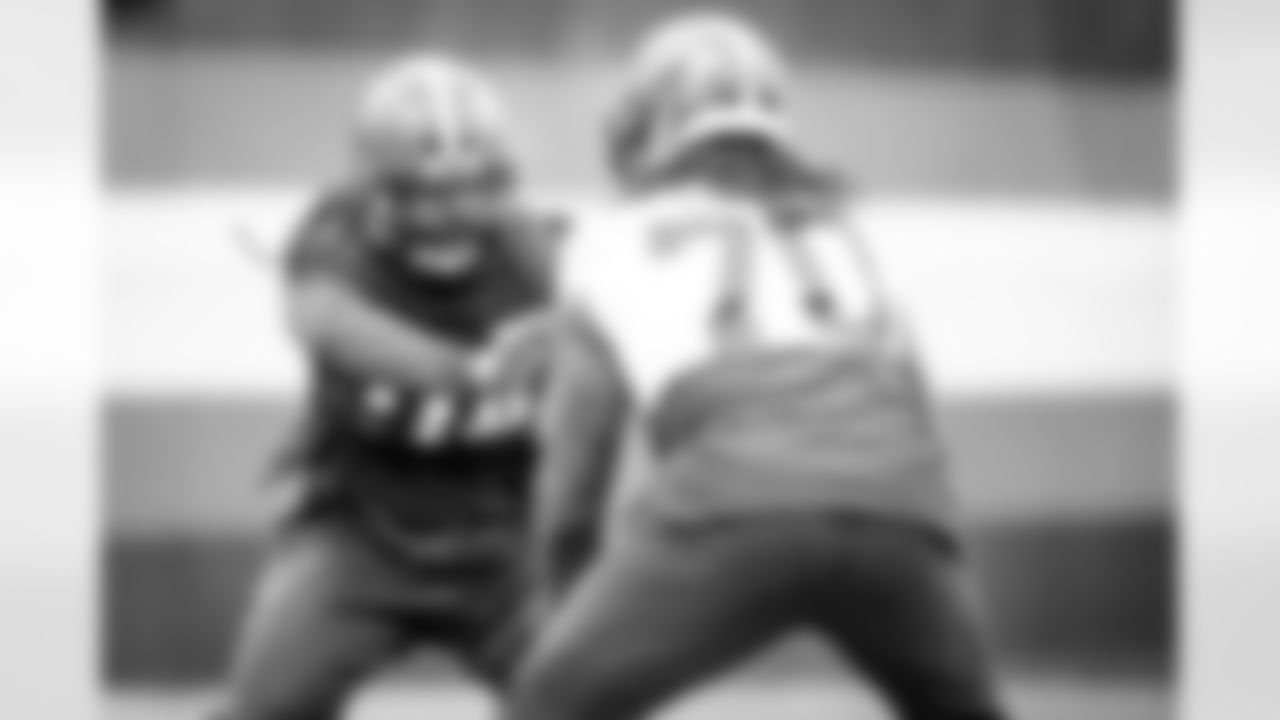 Defensive end Adrian Clayborn (94) during practice on October 14, 2020