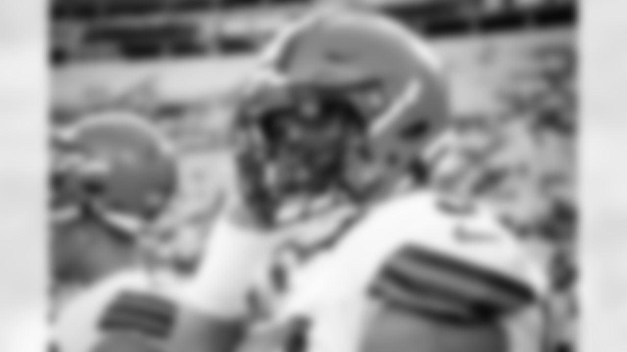 Center Brock Hoffman (57) before a preseason NFL football game between the Cleveland Browns and Jacksonville Jaguars on August 12, 2022 at TIAA Bank Field. The Browns won 24-13.