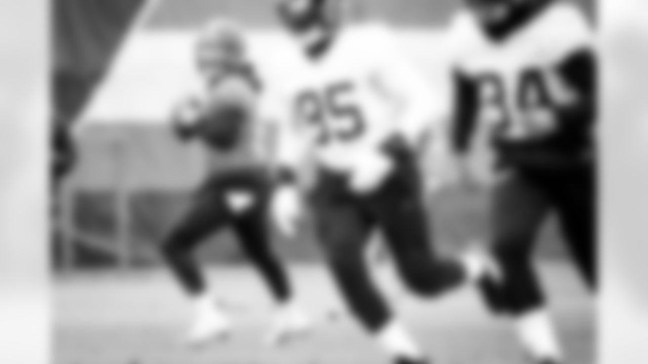 Quarterback Baker Mayfield (6) during practice on December 28, 2021.