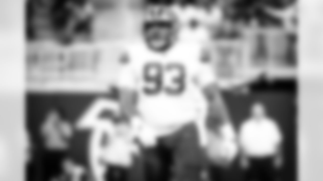 Defensive tackle Tommy Togiai (93) during a preseason NFL football game between the Cleveland Browns and Atlanta Falcons on August 29, 2021 at Mercedes Benz Stadium. The Browns won 19-10.
