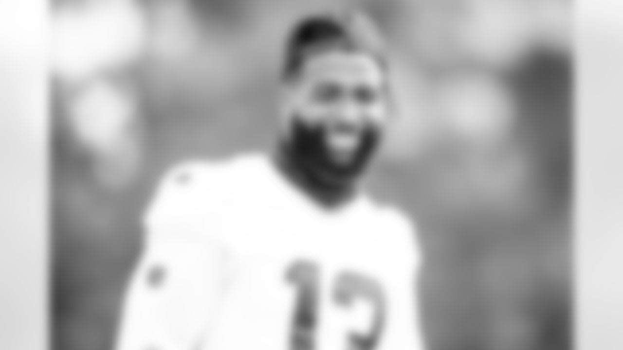 Wide receiver Odell Beckham Jr. (13) during the first day of joint practices with the New York Giants on August 19, 2021.