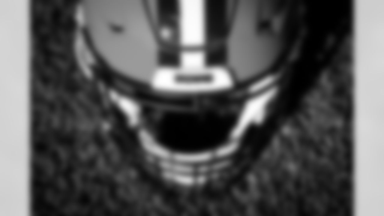 A helmet during practice at CrossCountry Mortgage Campus on November 9, 2022.