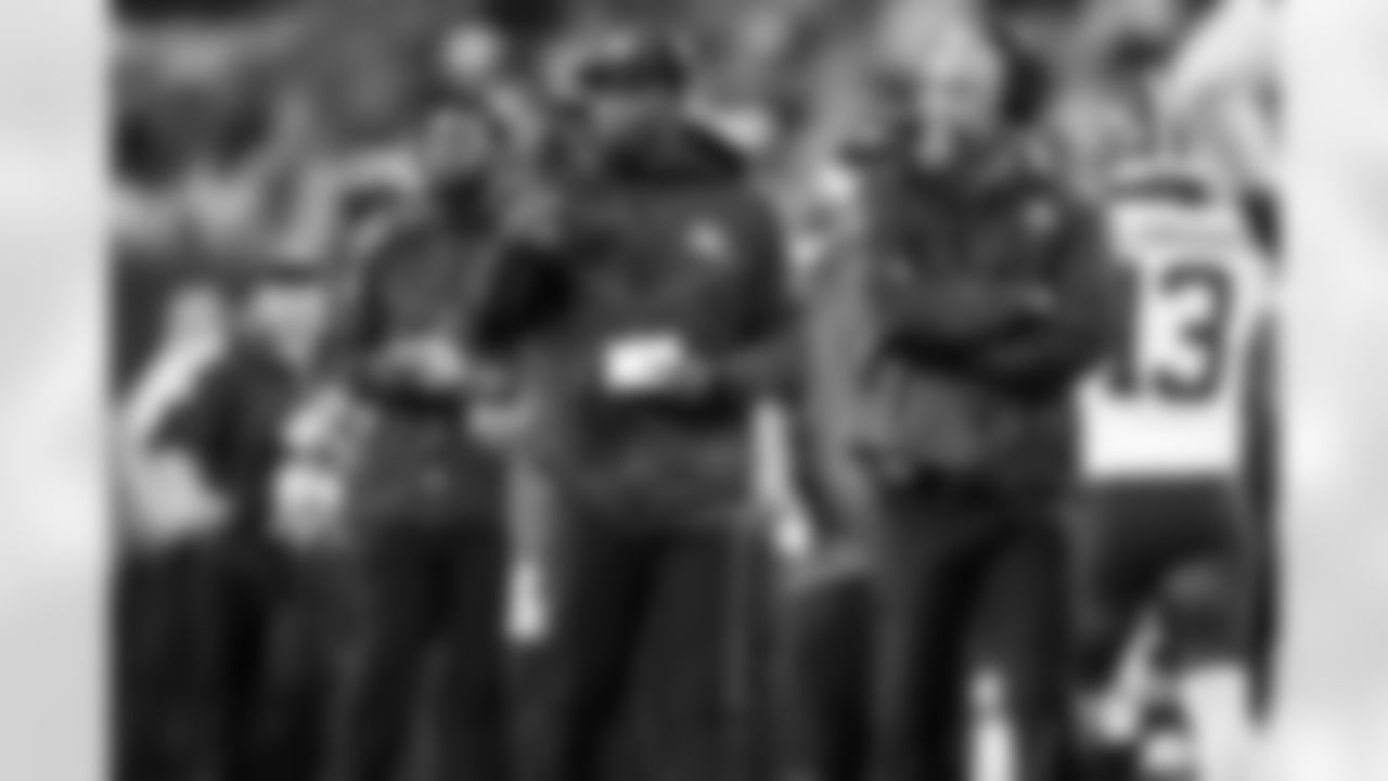 Coaches during a preseason NFL football game between the Washington Commanders and Cleveland Browns on August 11, 2023 at Cleveland Browns Stadium.