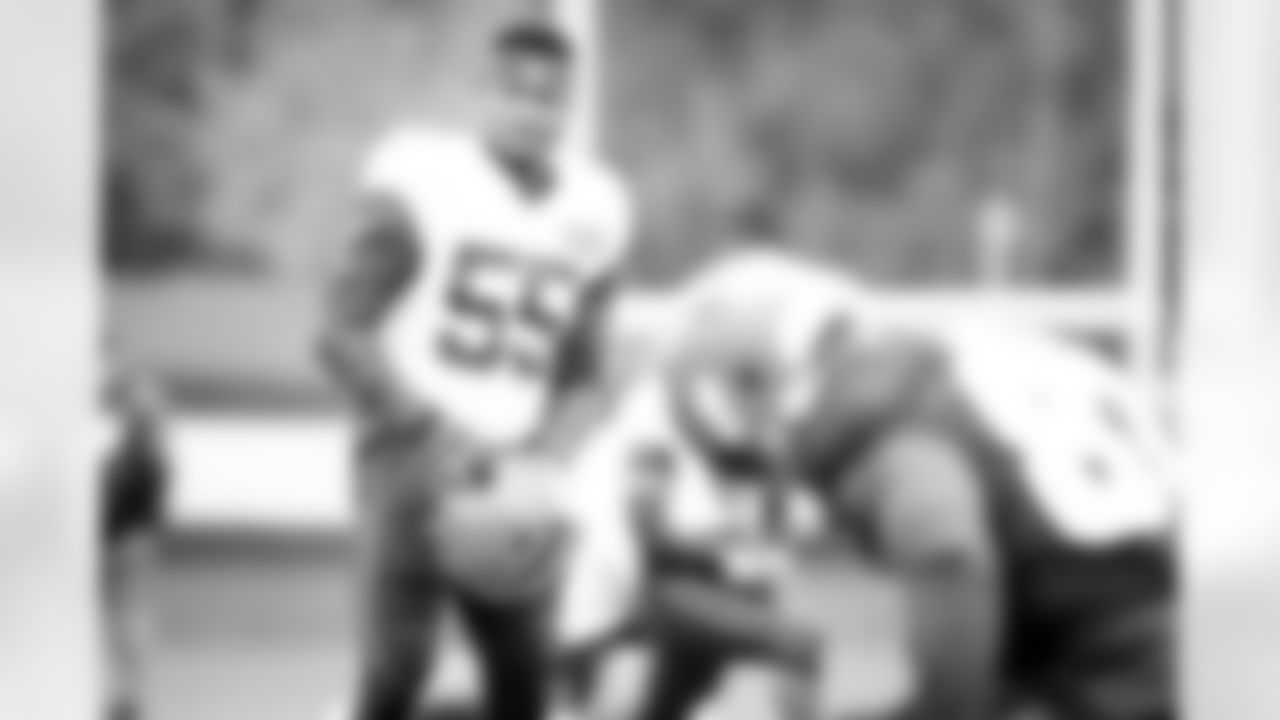 Linebacker Tae Davis (55) during practice on October 28, 2020