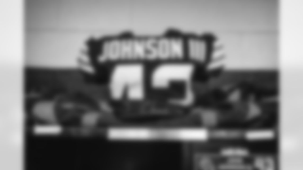 The locker room before a NFL football game between the Cleveland Browns and Carolina Panthers on September 11, 2022 at Bank of America Stadium.