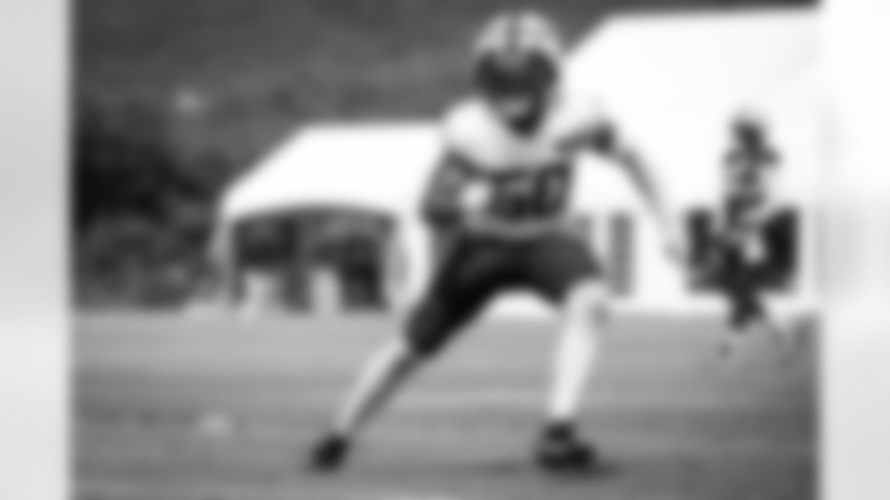 Linebacker Jacob Phillips (50) during Day 4 of Training Camp at The Greenbrier on July 28, 2023.