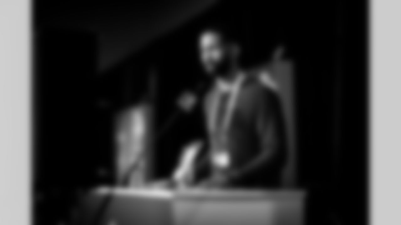General Manager Andrew Berry at the 2022 NFL Combine at the Indiana Convention Center in Indianapolis, Indiana on March 1, 2022.